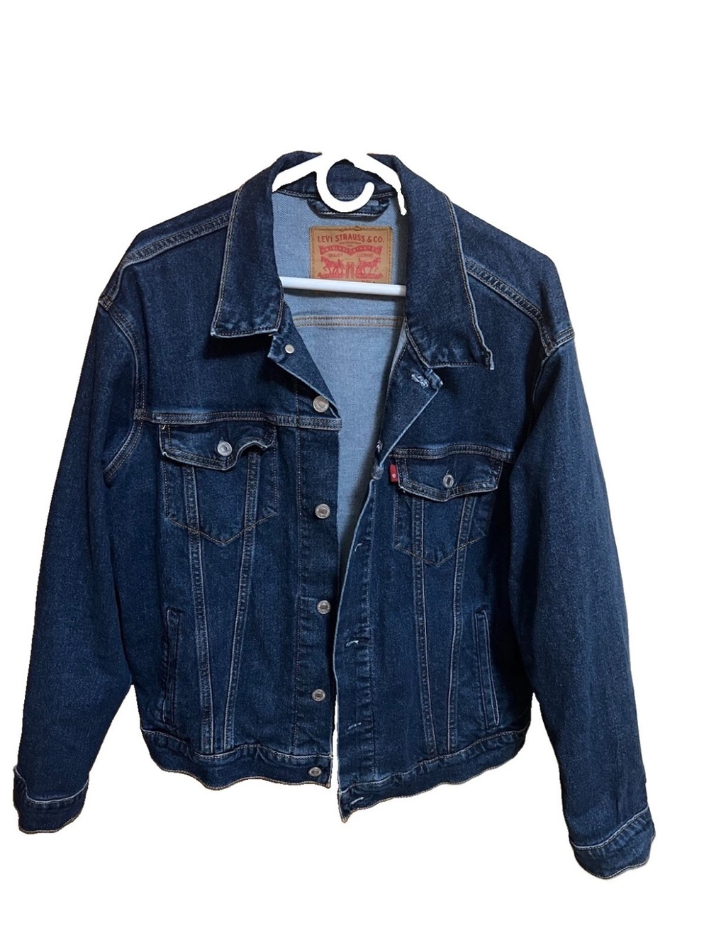 Levi’s 72334‑2762 Men’s Standard Fit Trucker Jacket – Size L – Dark Wash – NWOT